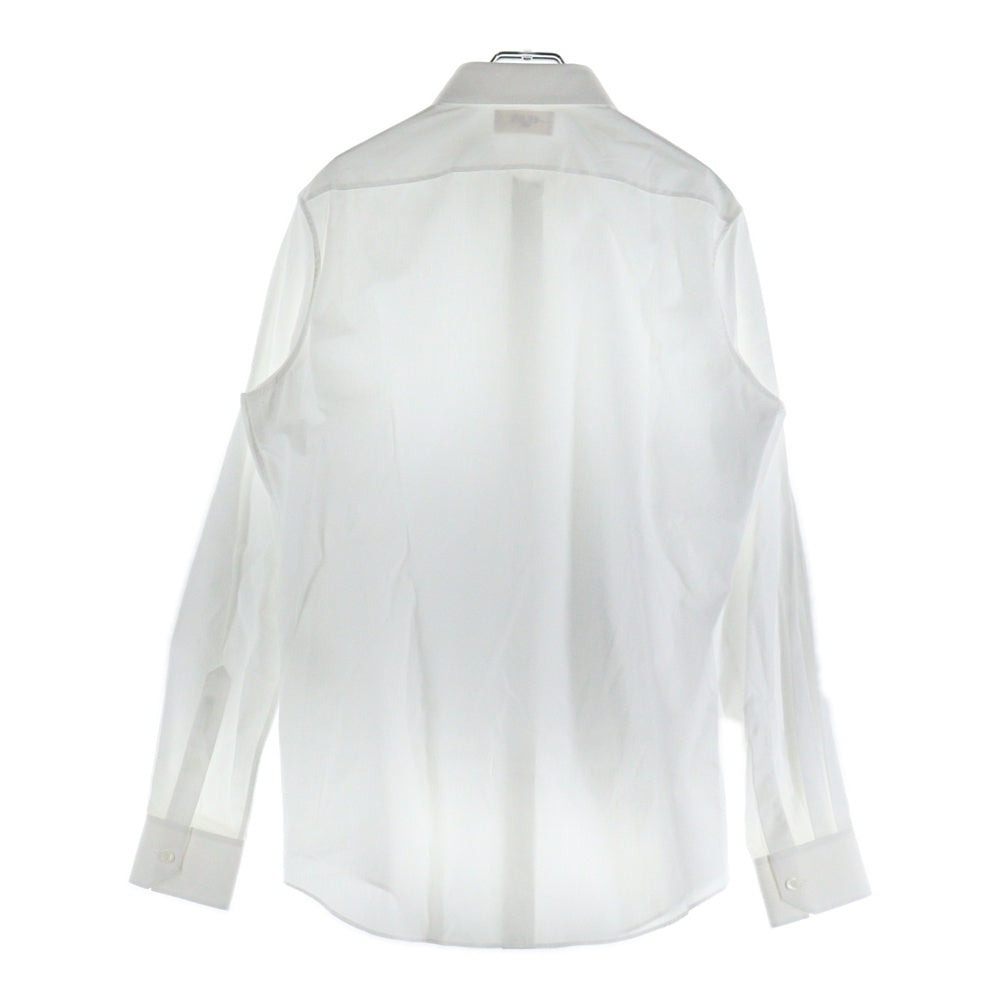 CELINE 現行タグ コットンポプリンフリルシャツ ホワイト 40 CELINE(セリーヌ) COTTON POPLIN SKINNY SHIRT コットン ポプリン 長袖