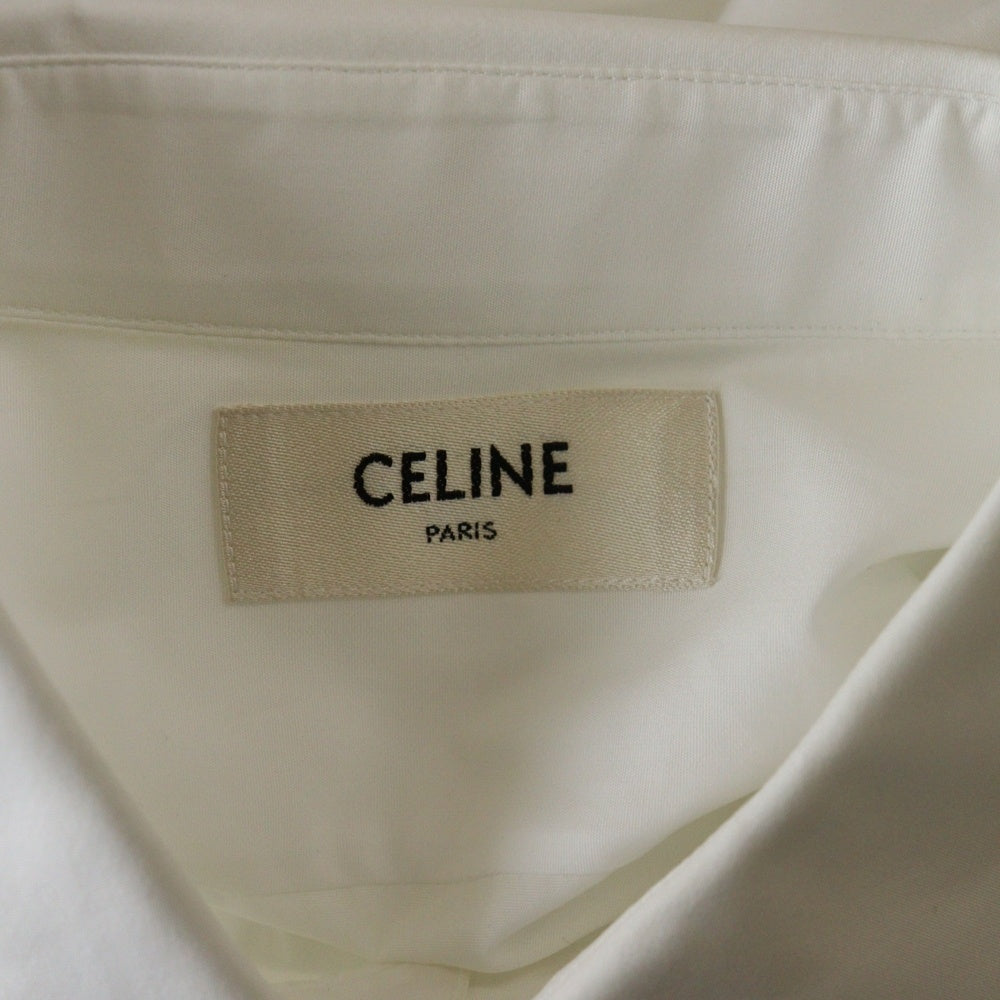 CELINE(セリーヌ) COTTON POPLIN SKINNY SHIRT コットン ポプリン 長袖シャツ ロングスリーブ ホワイト 2C069091F