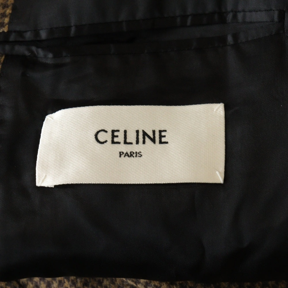 CELINE(セリーヌ) ウールカシミヤ フランネル テーラードジャケット ブラウン 2V20J367V