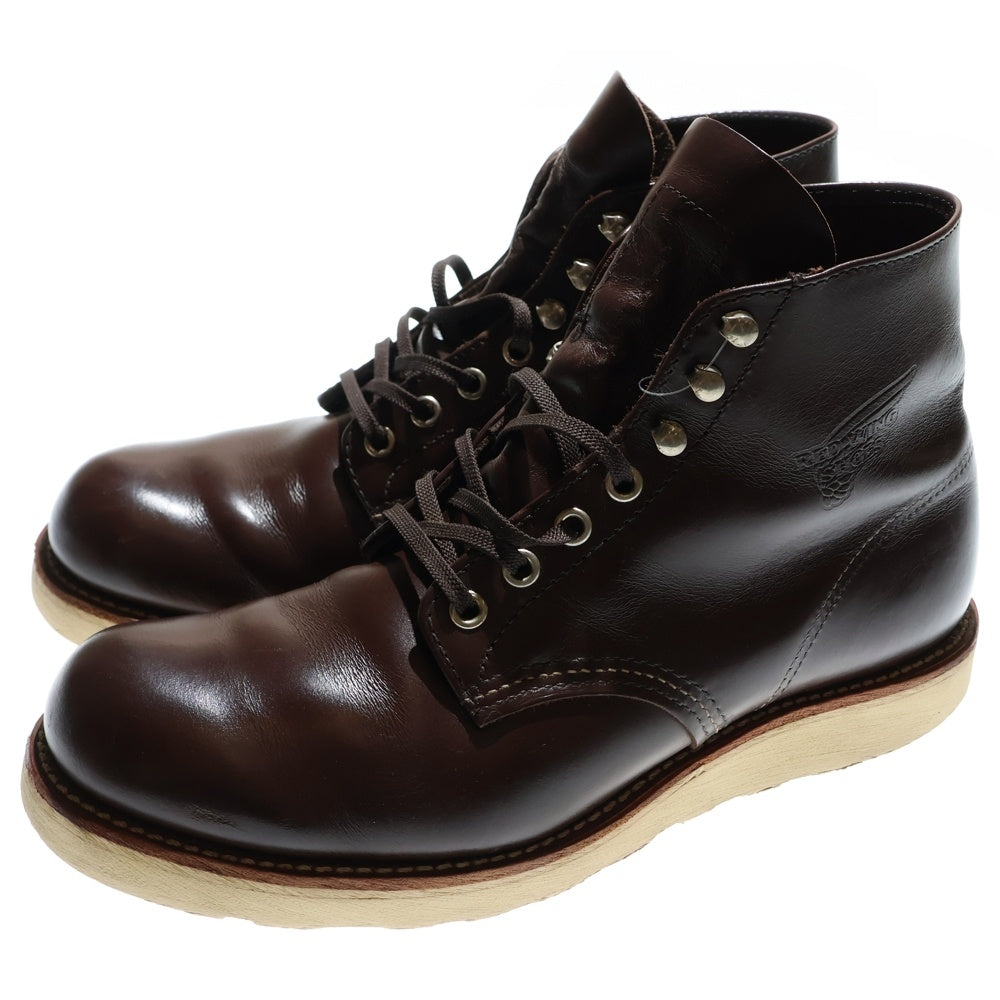RED WING(レッド ウイング) PLAIN TOE プレーントウ レースアップ ハイカットブーツ 8134-8409889 シューズ ブラウン US8.5D/26.5cm