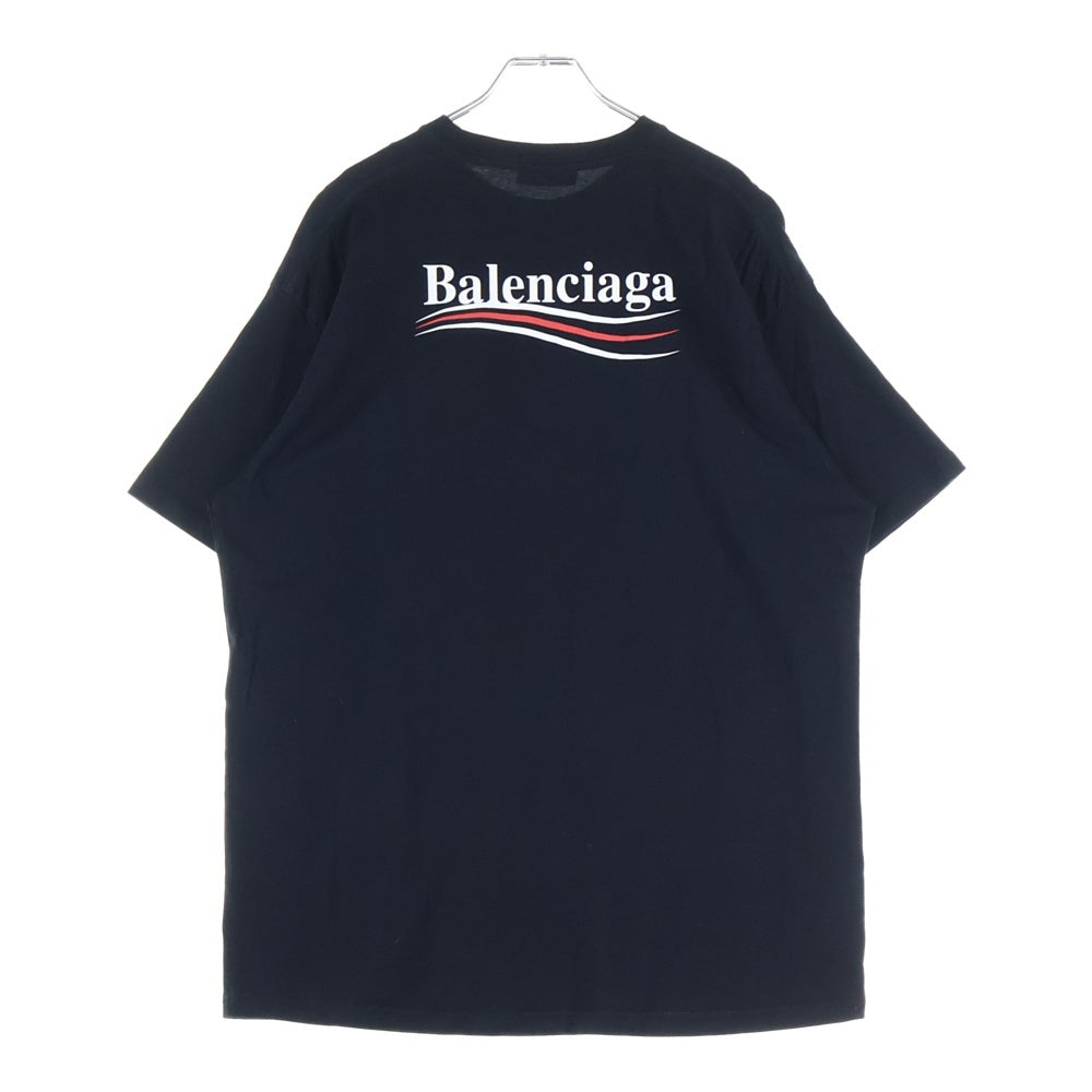 BALENCIAGA(バレンシアガ) Campaign T-Shirt キャンペーンロゴ クルーネック 半袖Tシャツ カットソー ブラック 570803 TAV44