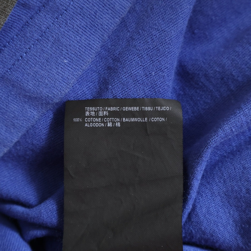 BALENCIAGA(バレンシアガ) 18SS Tシャツドッキング クルーネック 長袖Tシャツ カットソー ネイビー/グレー 518237 TAV04