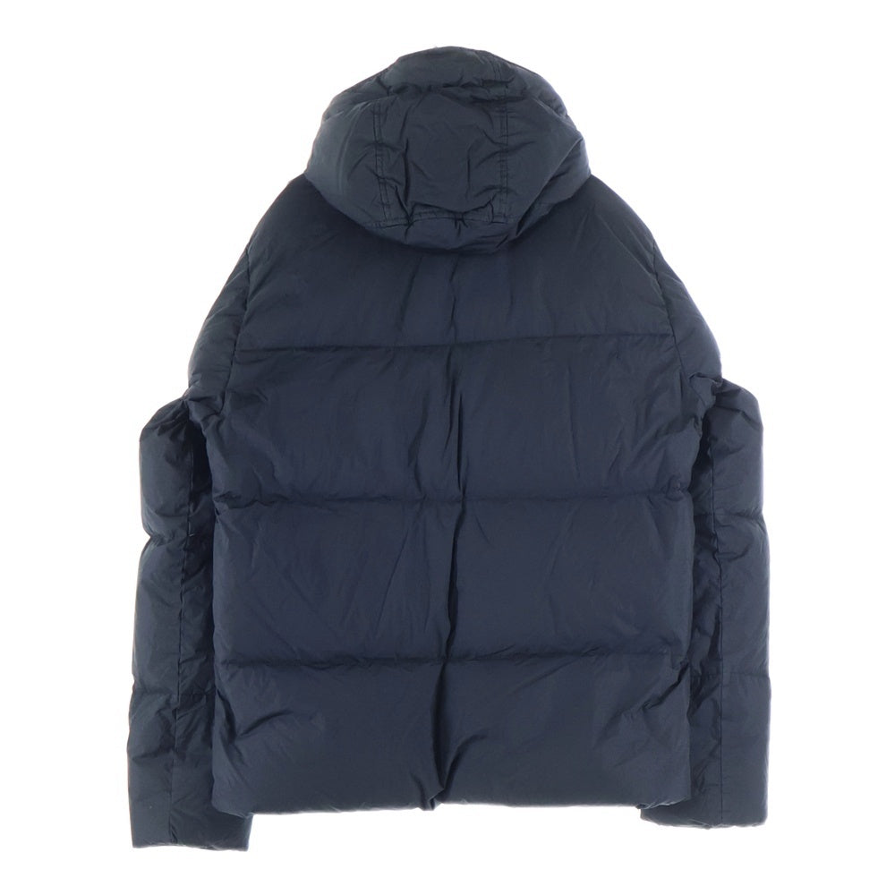 STONE ISLAND(ストーンアイランド) GARMENT DYED CRINKLE REPS NY ロゴワッペン付き ガーメントダイ ロゴワッペン ジップアップ ダウンジャケット ブラック 751540123