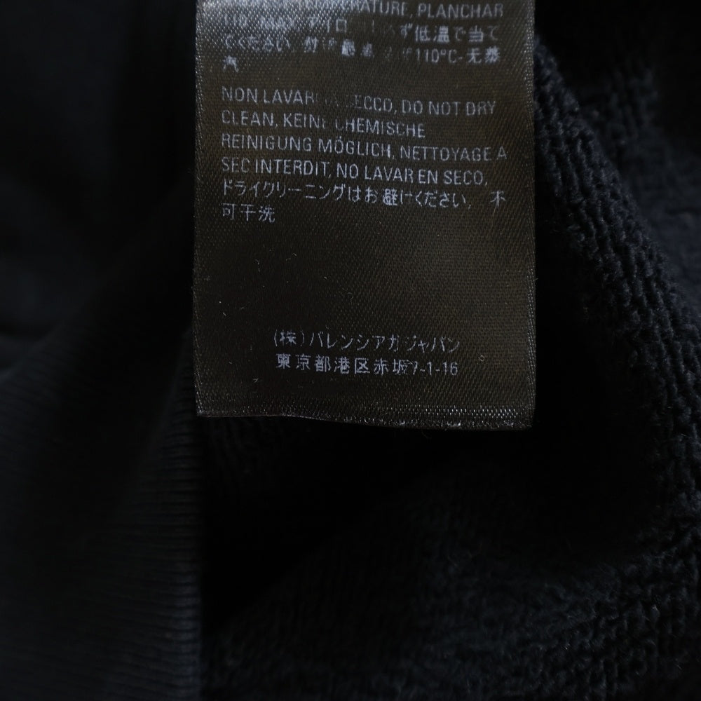 BALENCIAGA(バレンシアガ) Medium Fit Hoodie バックロゴ ミディアムフィット フーディー プルオーバーパーカー ブラック 600583 TIV84