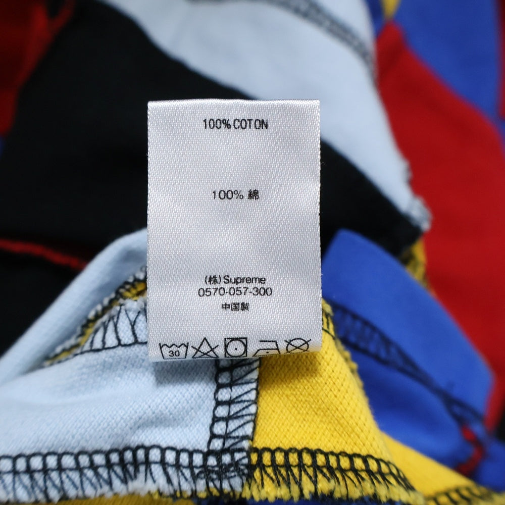 SUPREME(シュプリーム) 18AW Patchwork Pique Tee パッチワーク カラーブロック クルーネック 半袖Tシャツ カットソー マルチカラー