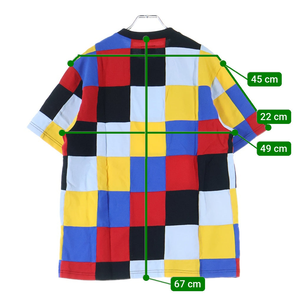 SUPREME(シュプリーム) 18AW Patchwork Pique Tee パッチワーク カラーブロック クルーネック 半袖Tシャツ カットソー マルチカラー