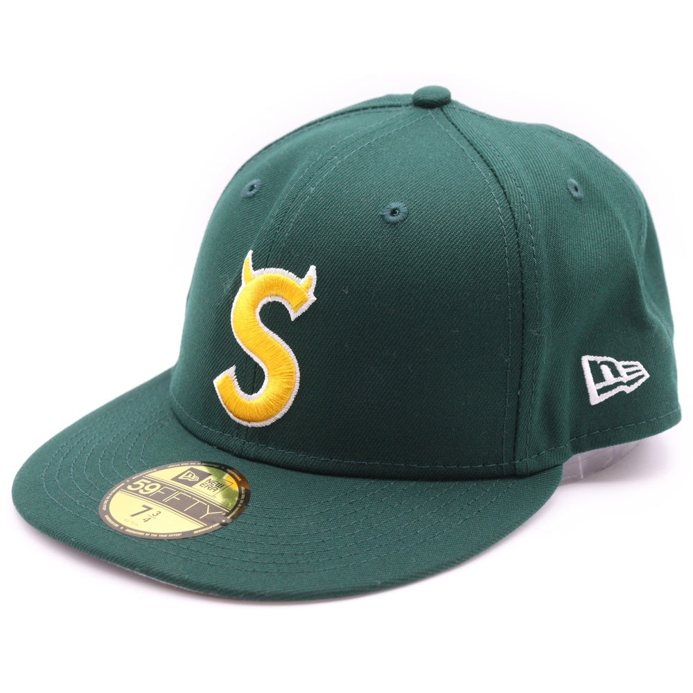 SUPREME(シュプリーム) 22AW ×New Era S Logo Cap ニューエラ ロゴ刺繍 ベースボールキャップ 帽子 グリーン