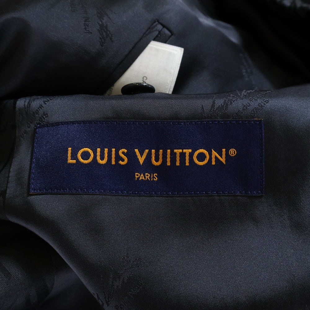 LOUIS VUITTON(ルイヴィトン) 24AW ロゴ総柄 ジップアップ テーラード ウール ブルゾン RM242MF-DLI-HRFB1E ブラック
