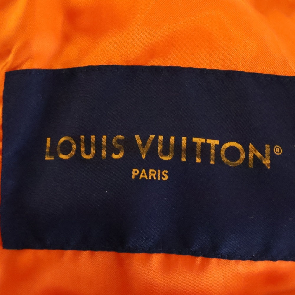 LOUIS VUITTON(ルイヴィトン) 23SS ミニバーシティブルゾン クロップド スタジアムジャンバー スタジャン ブルゾン ホワイト/オレンジ RM231 MJY HOL71E