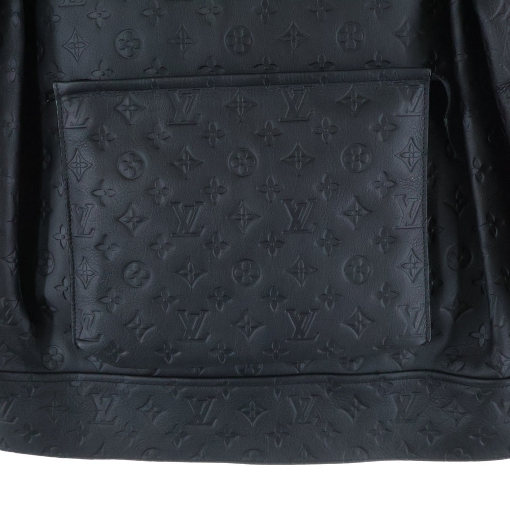 LOUIS VUITTON(ルイヴィトン) 23SS モノグラム エンボス ユーティリティ レザージャケット ブラック HIL46EQXS