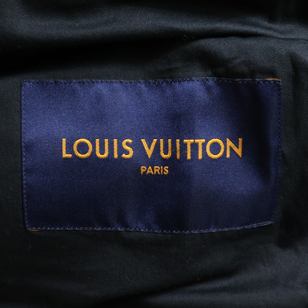 LOUIS VUITTON(ルイヴィトン) 23SS Monogram Embossed Utility Jacket モノグラムエンボスユティリティ レザージャケット HIL46EQXS ブラック