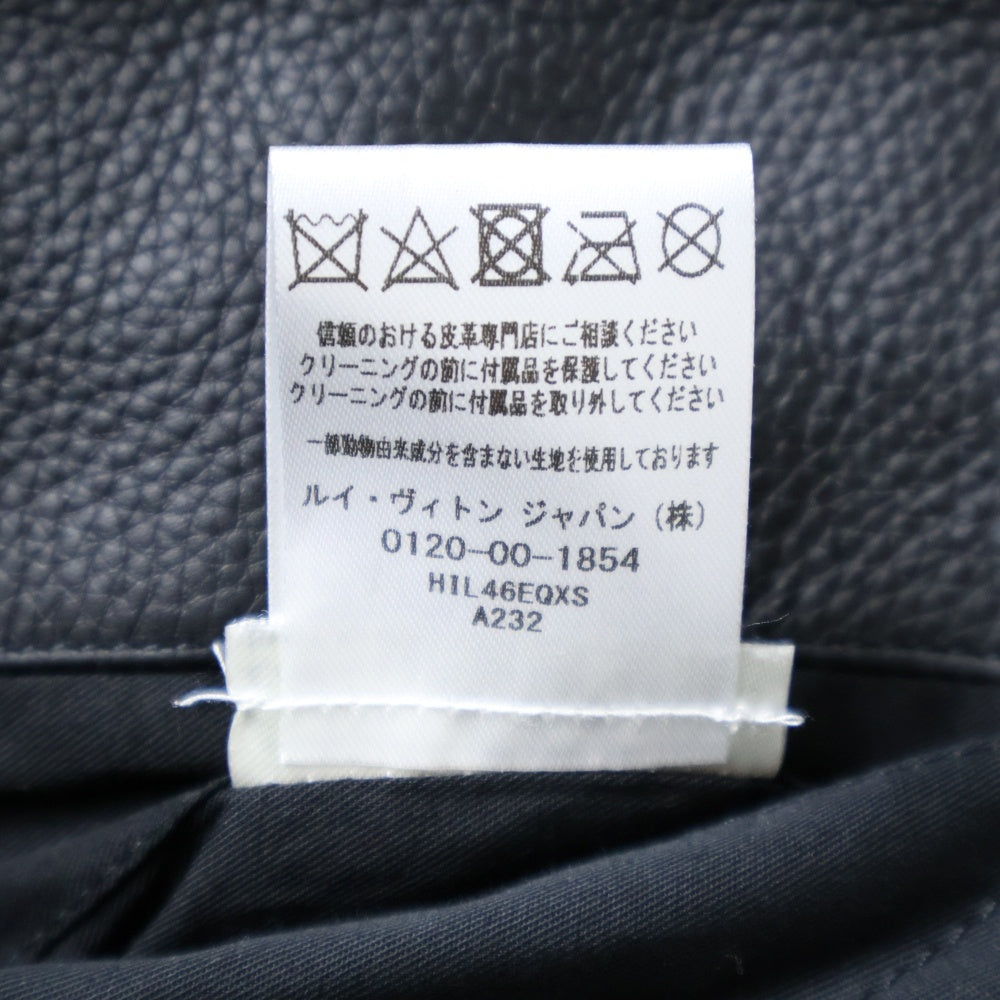 LOUIS VUITTON(ルイヴィトン) 23SS Monogram Embossed Utility Jacket モノグラムエンボスユティリティ レザージャケット HIL46EQXS ブラック