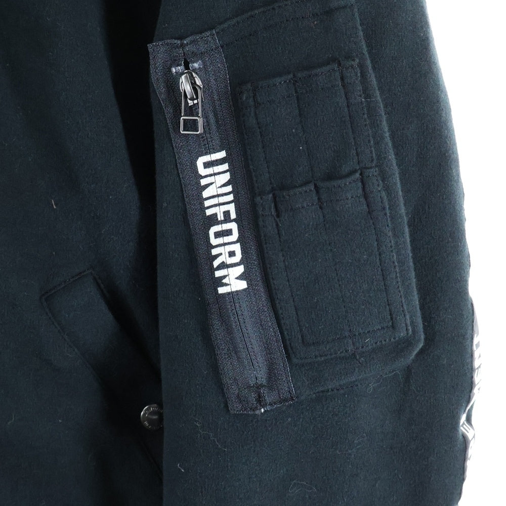 UNIFORM EXPERIMENT(ユニフォームエクスペリメント) 15AW フロントジップアップ ブルゾンジャケット リバーシブル UE-156003 ブラック