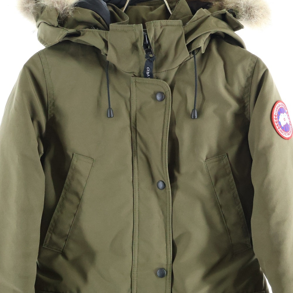 CANADA GOOSE(カナダグース) TRILLIUM PARKA 6660LA トリリウムパーカー ワッペンロゴ ジップアップ フード付きダウンジャケット レディース カーキ