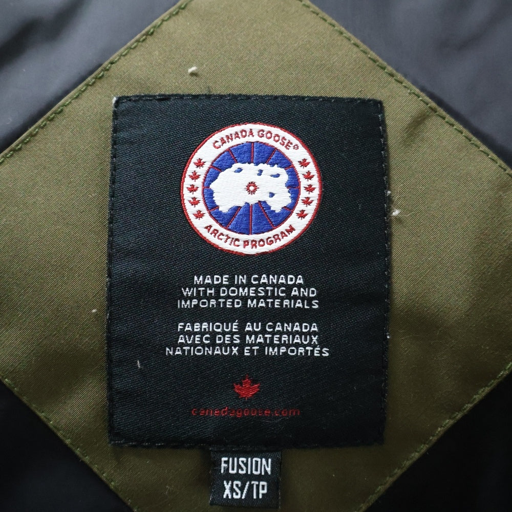 CANADA GOOSE(カナダグース) TRILLIUM PARKA 6660LA トリリウムパーカー ワッペンロゴ ジップアップ フード付きダウンジャケット レディース カーキ
