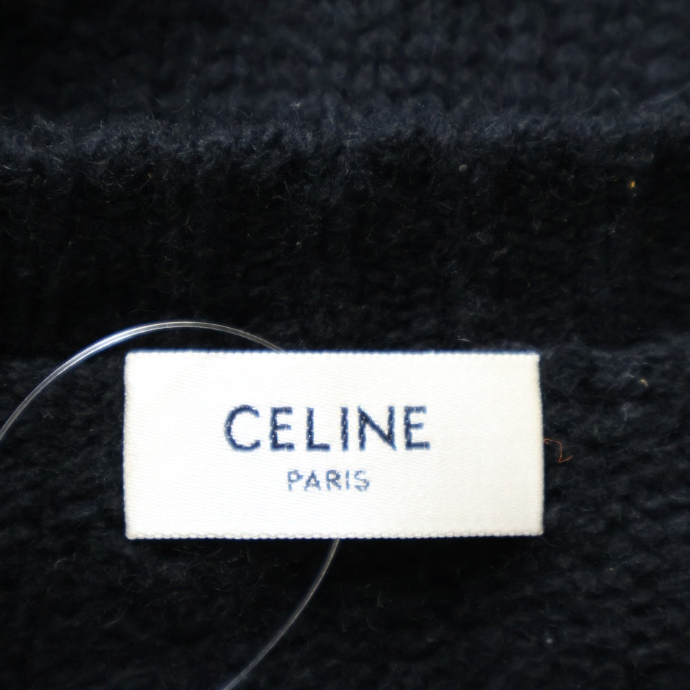 CELINE(セリーヌ) 21SS マウスロゴ刺繍 クルーネック ニットセーター ブラック 2A04L714M