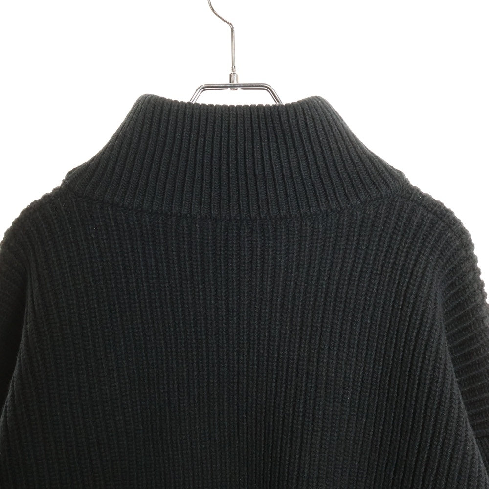 CELINE(セリーヌ) 25SS トリオンフトラッカーセーター ジップアップニットセーター RY09T0ZPV ブラック