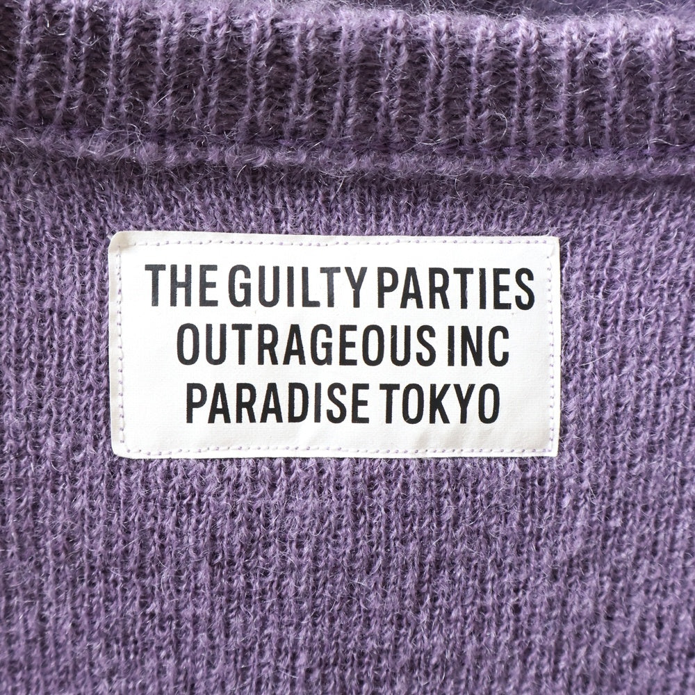 WACKO MARIA(ワコマリア) MOHAIR CARDIGAN モヘヤカーディガン パープル
