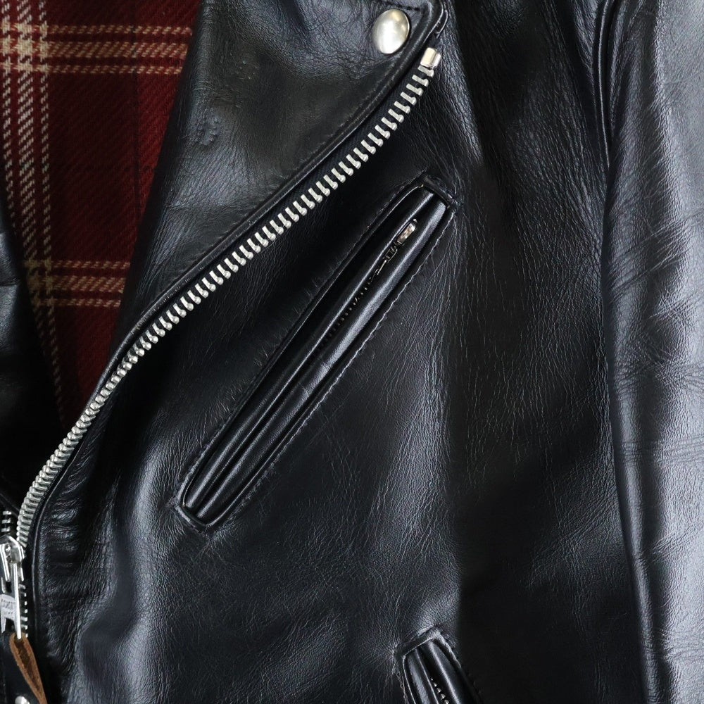 SCHOTT(ショット) SPECIAL HORSEHIDE ONESTAR ホースハイド ワンスター レザー ダブルライダースジャケット ブラック 7544
