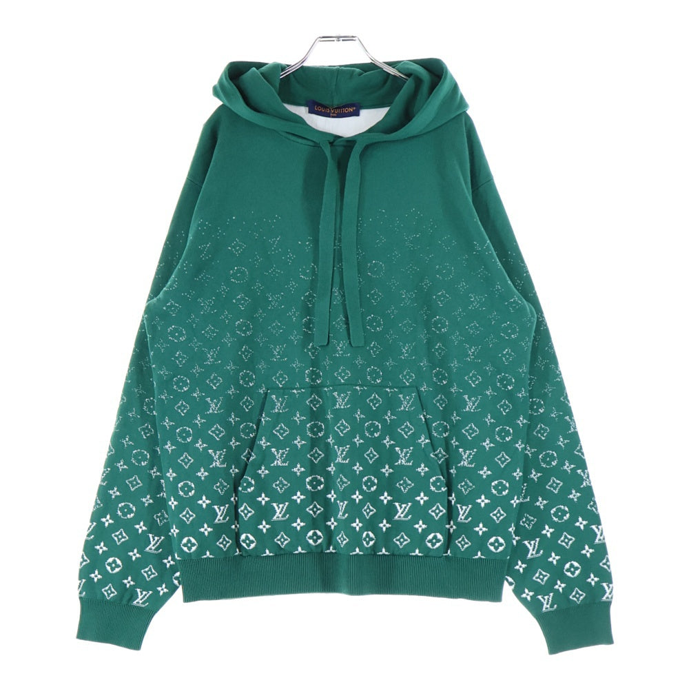 LOUIS VUITTON(ルイヴィトン) 23AW Monogram Knit Hoodie モノグラム グラディエントニットパーカー プルオーバーフーディー グリーン RM232Q USO HNN45W