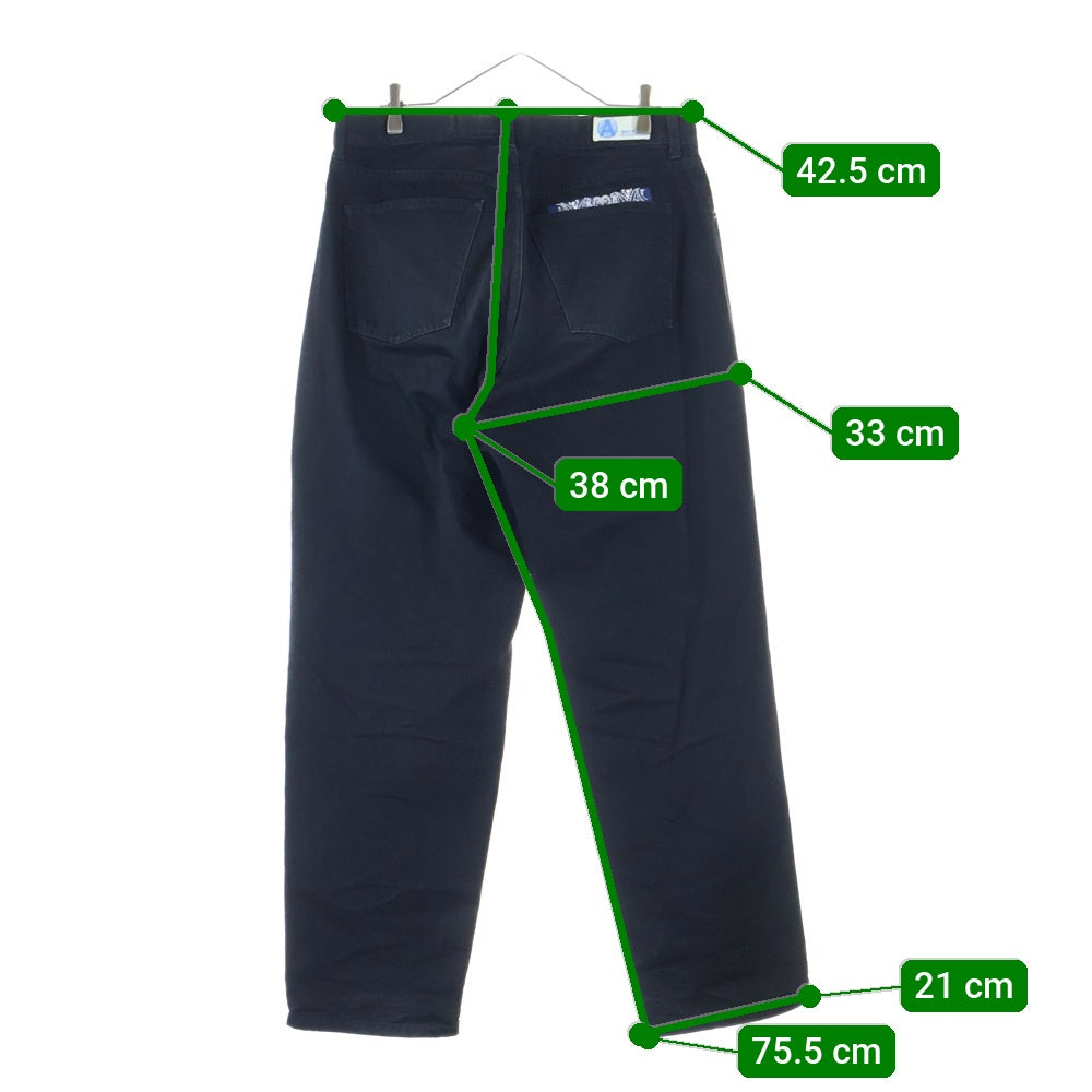 MAGIC STICK(マジックスティック) ジップフライ ワイドデニムパンツ インディゴ ブラック