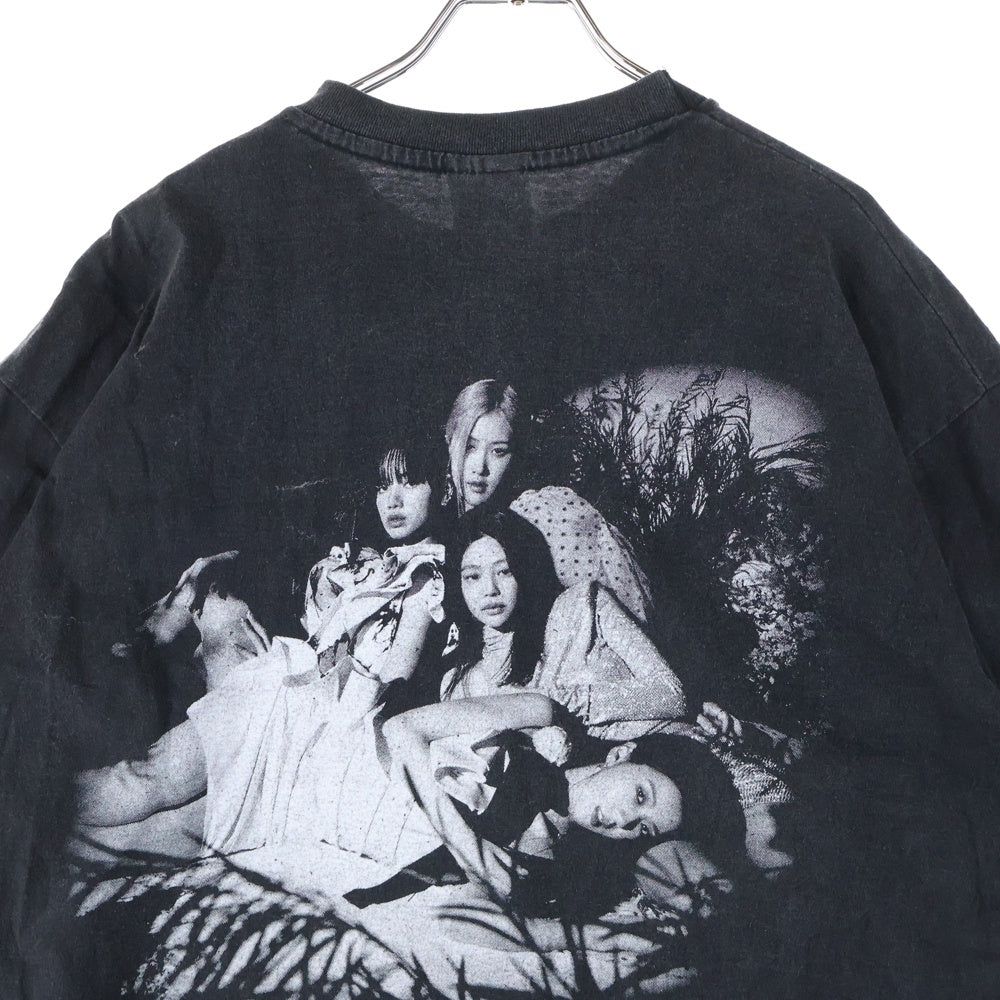 BOOTLEGTEE(ブートレグティー) BLACK PINK JENNIE TEE ブラックピンク フォトプリント クルーネック 半袖Tシャツ カットソー ブラック