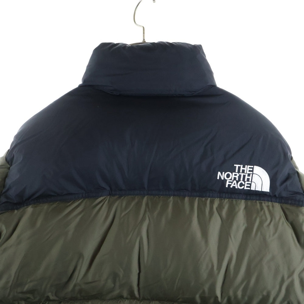 THE NORTH FACE(ザノースフェイス) NUPTSE JACKET ヌプシ 胸ロゴデザイン ダブルポケット ジップアップ ダウンジャケット グリーン ND91841