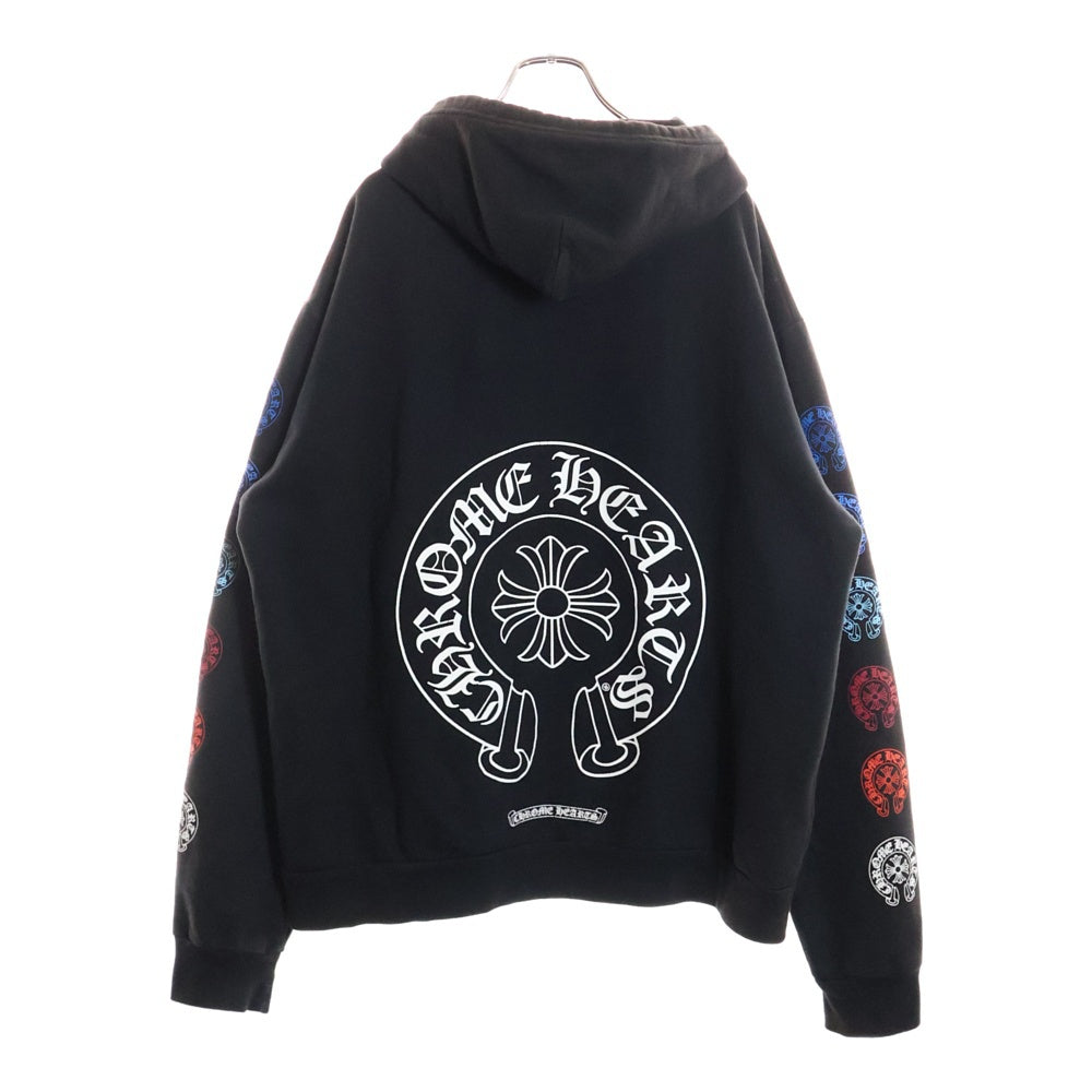 CHROME HEARTS(クロムハーツ) MULTI COLOR HORSESHOE マルチホーシュープリント プローバーパーカー ブラック