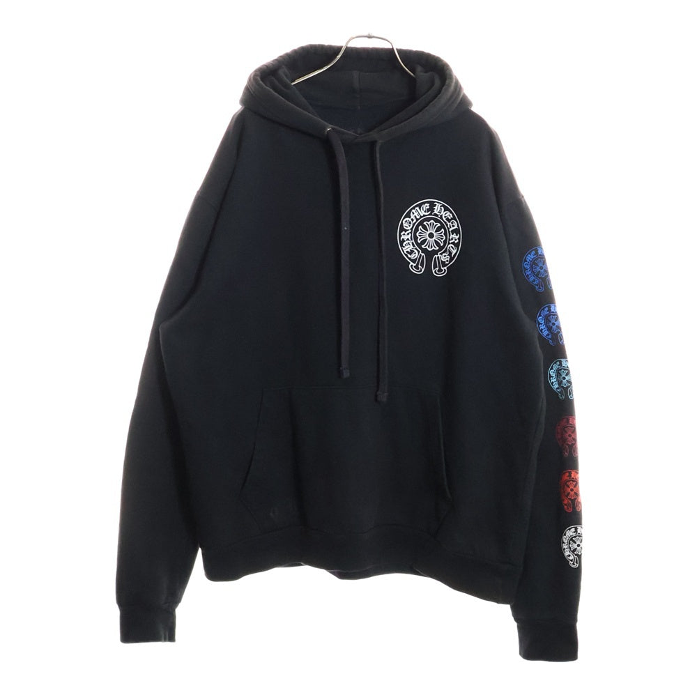 CHROME HEARTS(クロムハーツ) MULTI COLOR HORSESHOE マルチホーシュープリント プローバーパーカー ブラック