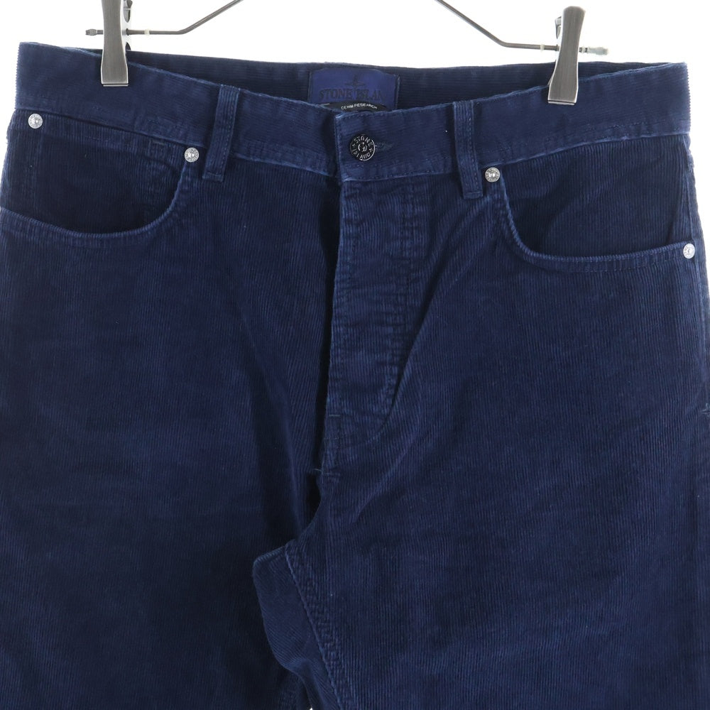 STONE ISLAND(ストーンアイランド) ボタンフライ コーデュロイパンツ ネイビー