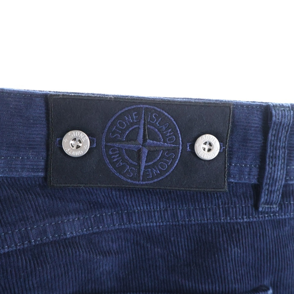 STONE ISLAND(ストーンアイランド) ボタンフライ コーデュロイパンツ ネイビー