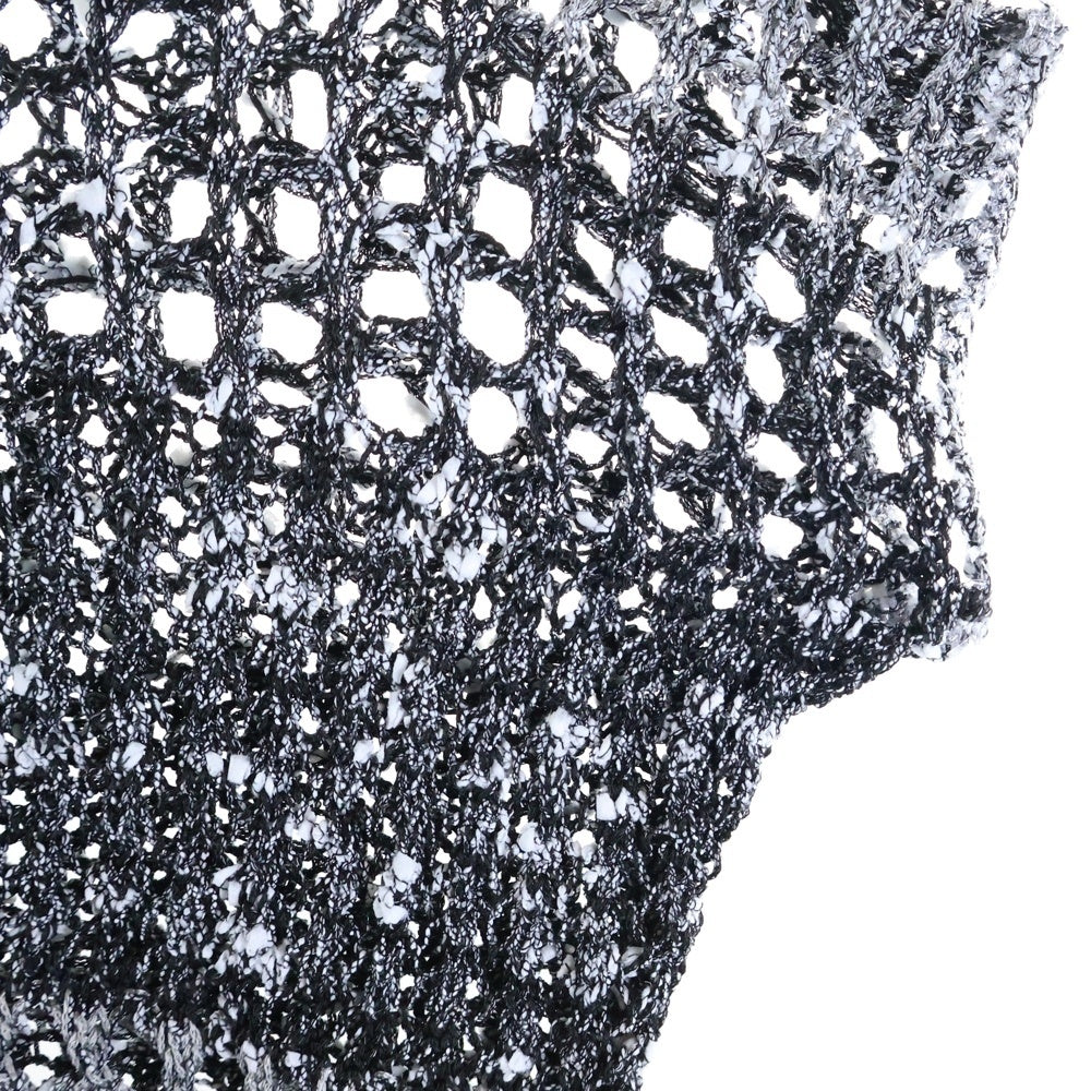 Acne Studios(アクネ ストゥディオズ) kambon tweedy crochet top カンボン トゥイーディ クロシェ トップ FN-WN-KNIT000864 クルーネック 半袖シャツ ブラック/ホワイト