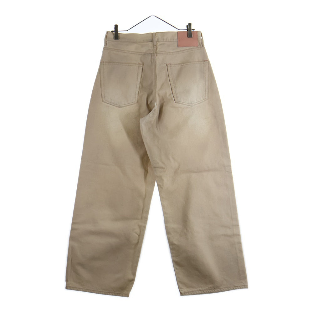 Acne Studios(アクネ ストゥディオズ) ルーズフィットジーンズ 1981 ボタンフライ ルーズフィット ワイド デニムパンツ ホワイト