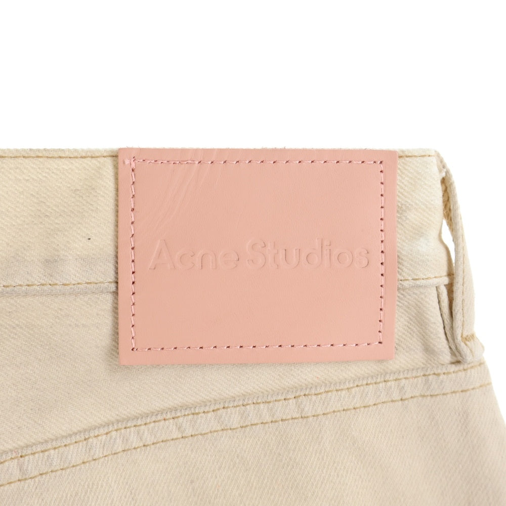 Acne Studios(アクネ ストゥディオズ) ルーズフィットジーンズ 1981 ボタンフライ ルーズフィット ワイド デニムパンツ ホワイト