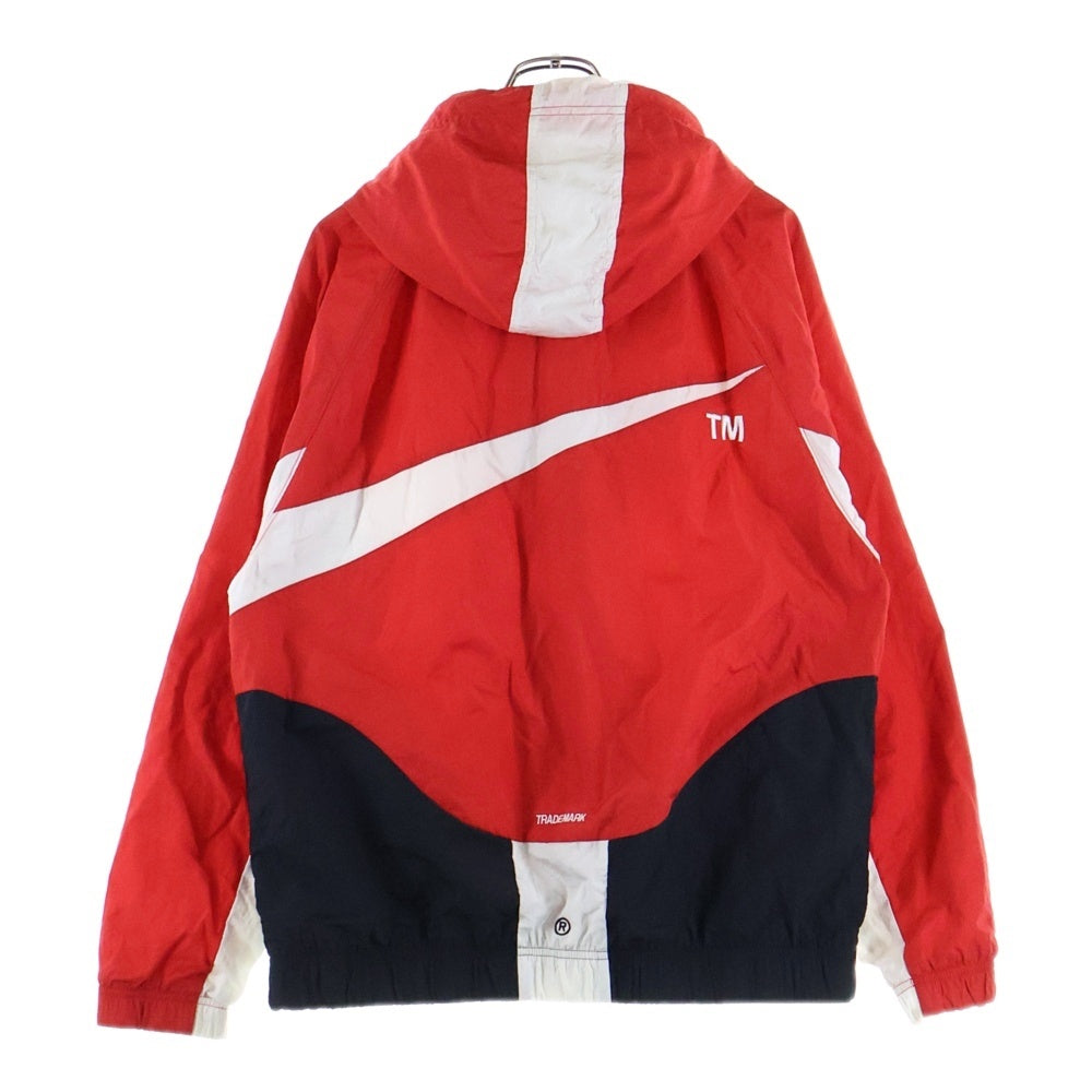 NIKE(ナイキ) BIG SWOOSH JKT ビッグスウォッシュジャケット DR9005-657 フロントジップアップ ナイロンジャケット ホワイト/レッド