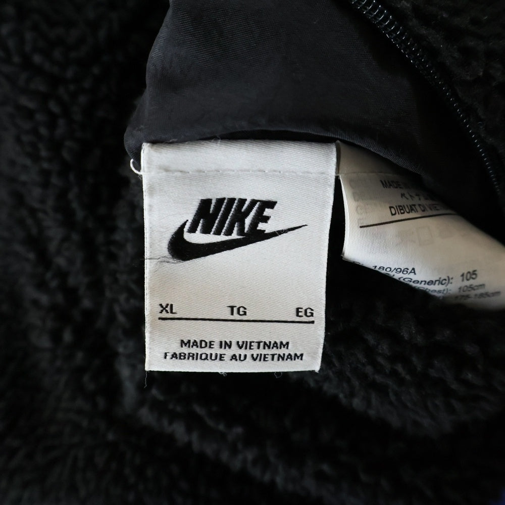 NIKE(ナイキ) AS M NSW VW SWSH FULL ZIP JKT リBQ6546-009 リバーシブル フロントジップ ボアジャケット ブラック/ブルー