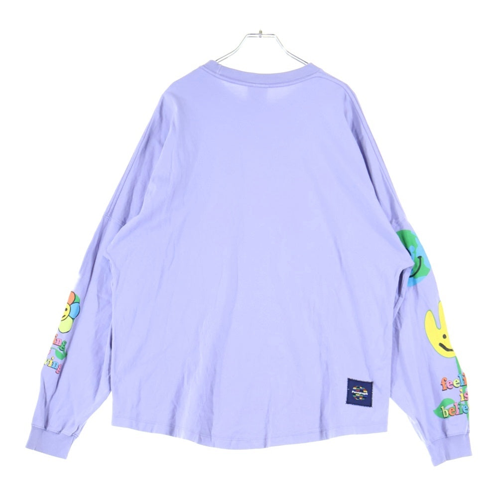 NO BRAND(ノーブランド) PALAGRAPH パラグラフ 22SS HAPPY FEELING LONG SLEEVE T-SHIRT ハッピー フィーリングロングスリーブTシャツ パープル