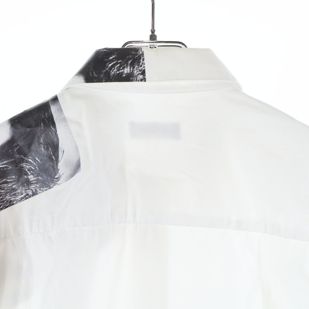 RAF SIMONS(ラフシモンズ) 19SS Cropped shirt クロップドシャツ 191-293G フロントボタン 長袖シャツ ホワイト