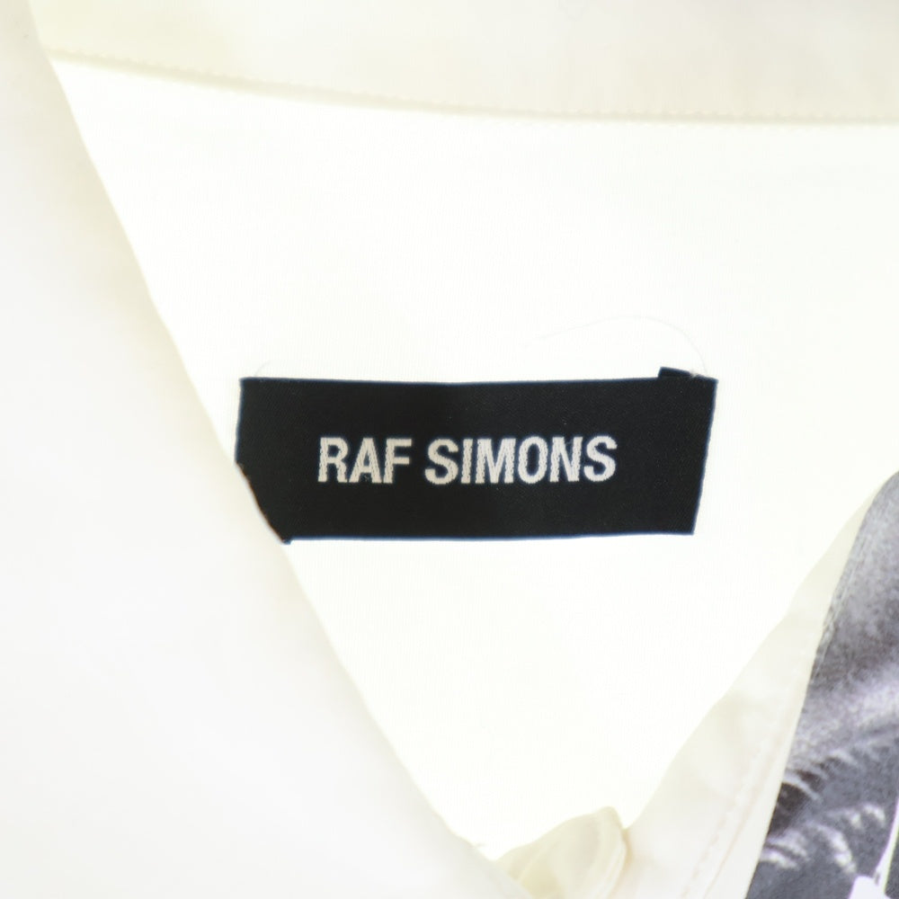 RAF SIMONS(ラフシモンズ) 19SS Cropped shirt クロップドシャツ 191-293G フロントボタン 長袖シャツ ホワイト