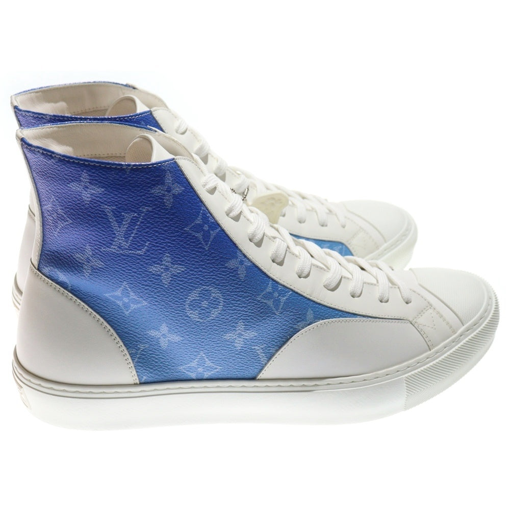LOUIS VUITTON(ルイヴィトン) Tattoo Sneaker タトゥーライン モノグラム レザー ハイカットスニーカー ホワイト/ブルー FD0260