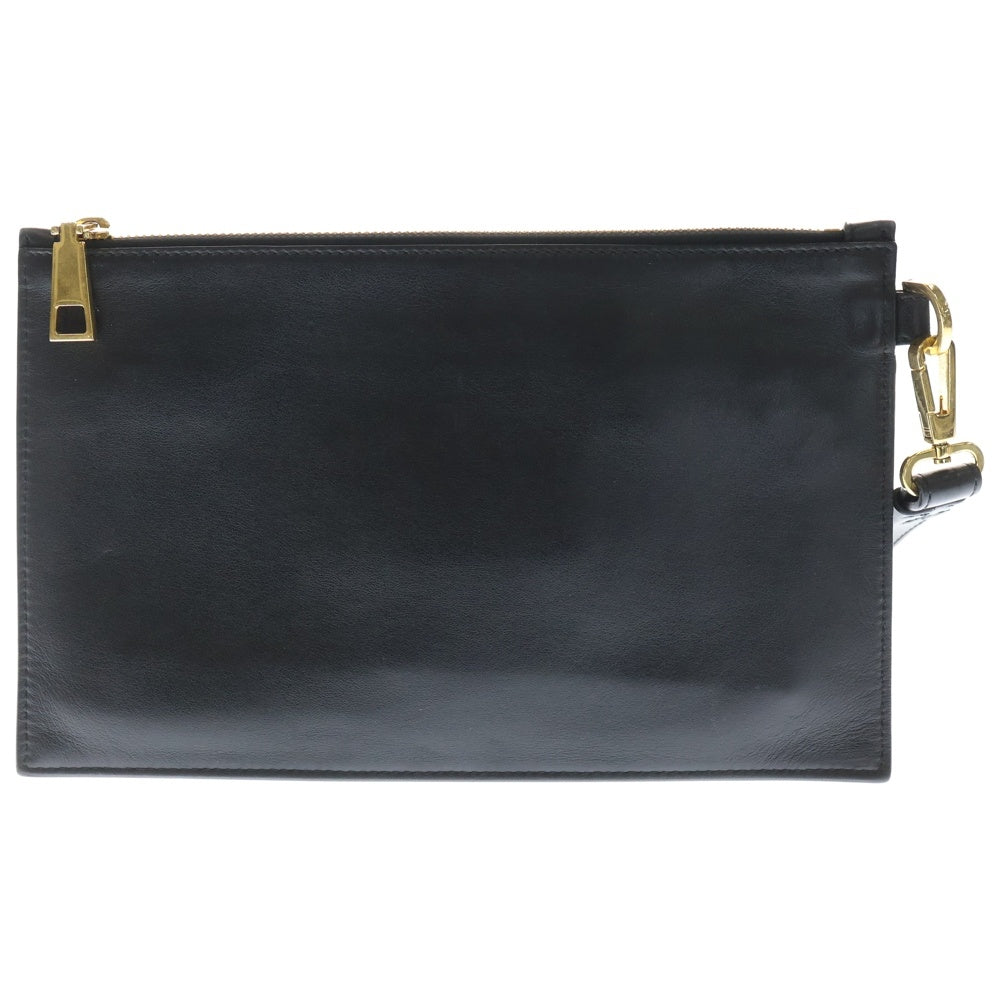 VERSACE(ヴェルサーチ) 19AW ワッペン クラッチバッグ ブラック レディース