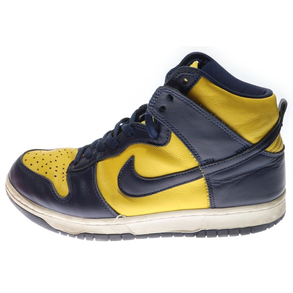NIKE(ナイキ) DUNK HIGH SP MICHIGAN CZ8149-700 ダンク ミシガン ハイカットスニーカー シューズ ネイビー/イエロー US8.5/26.5cm