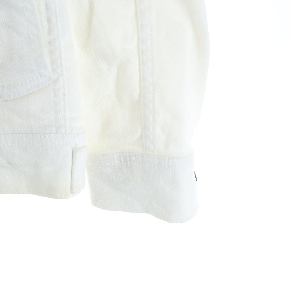 1 PIU 1 UGUALE 3 RELAX(ウノピゥウノウグァーレトレ) フロントボタン デニムジャケット ホワイト