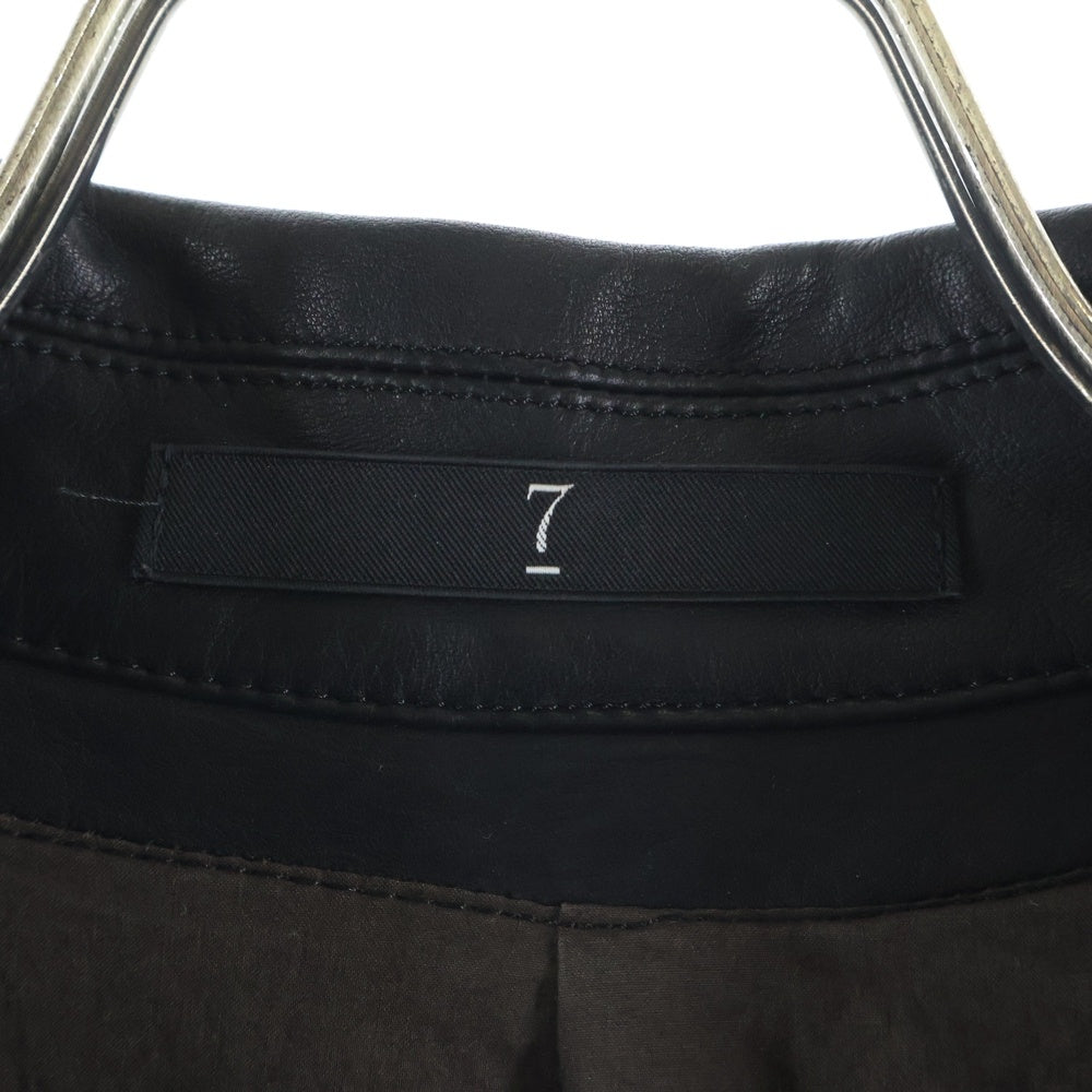 JULIUS(ユリウス) 08 AUTUM AND WINTER COLECTION ガスマスク フロントボタン カウスキン レザーコートブラック