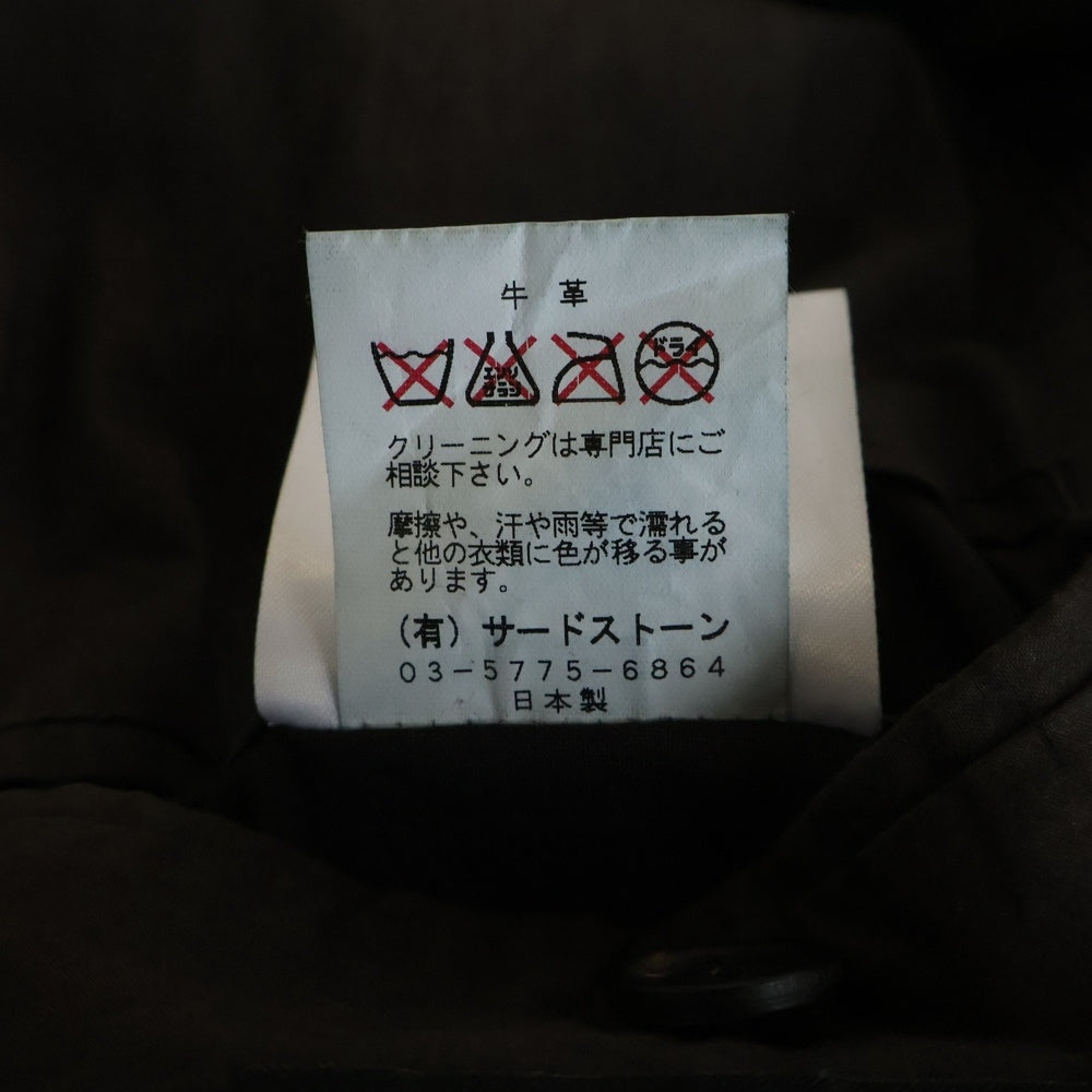 JULIUS(ユリウス) 08 AUTUM AND WINTER COLECTION ガスマスク フロントボタン カウスキン レザーコートブラック