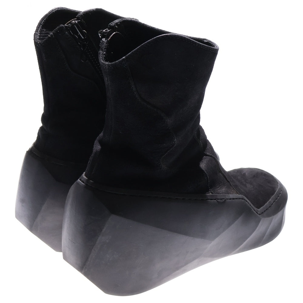 JULIUS(ユリウス) POLYGON SOLE ポリゴンソール サイドジップ ハイカットブーツ ブラック