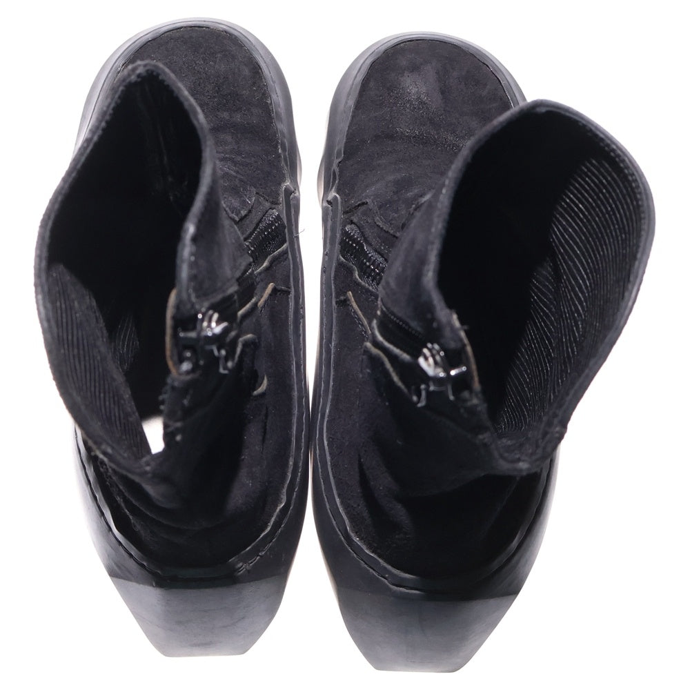 JULIUS(ユリウス) POLYGON SOLE ポリゴンソール サイドジップ ハイカットブーツ ブラック