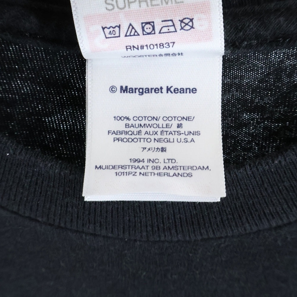 SUPREME(シュプリーム) 24SS MARGARET KEANE TEADROP TEE マーガレットキーンティアドロップ 半袖Tシャツ カットソー ブラック