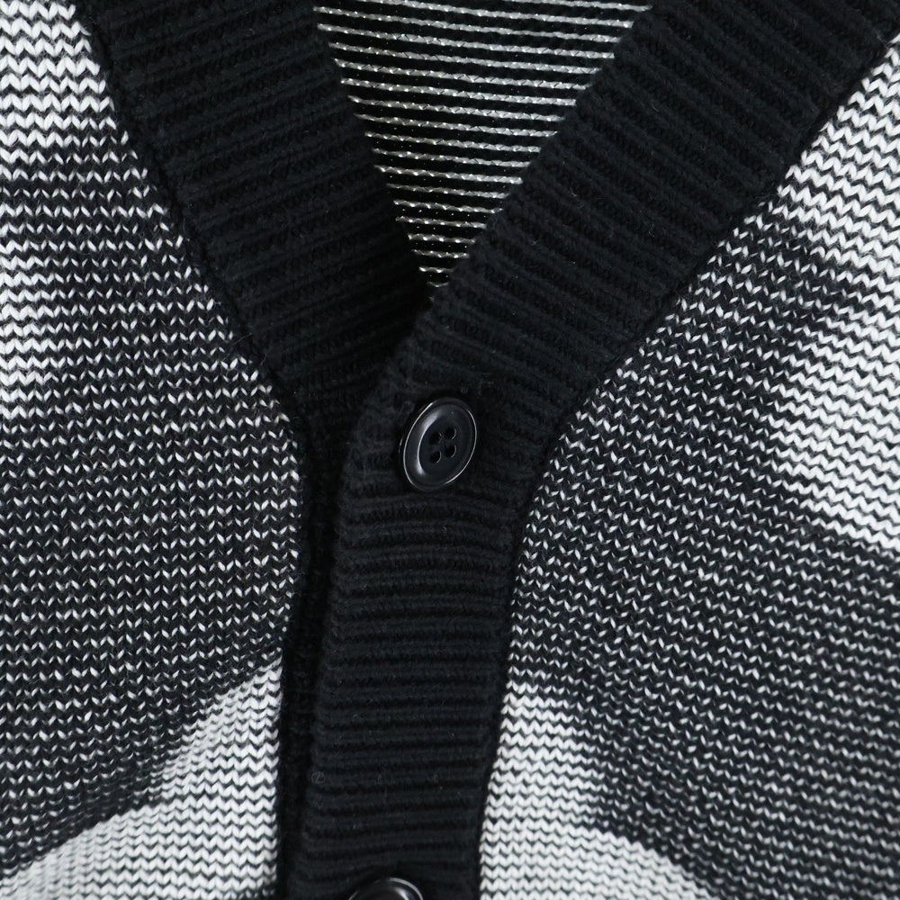 KENZO(ケンゾー) フラワー カーディガン FD65CA4103CA ニット セーター ブラック/ホワイト