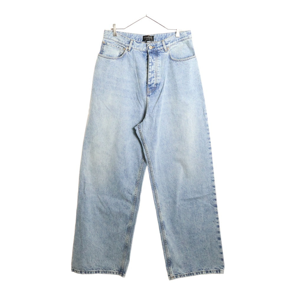 BALENCIAGA(バレンシアガ) デストロイ加工 バギーデニムパンツ ワイドパンツ 745213 TRW55 インディゴ
